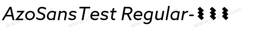 AzoSansTest Regular字体转换